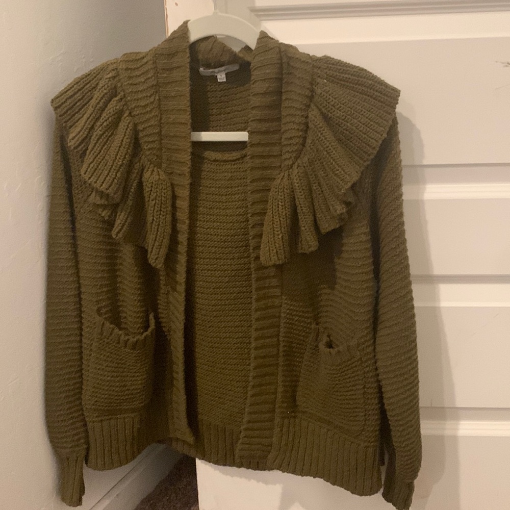MADEWELL Olive green cardigan size small